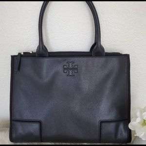 Like new Tory Burch XL black leather tote